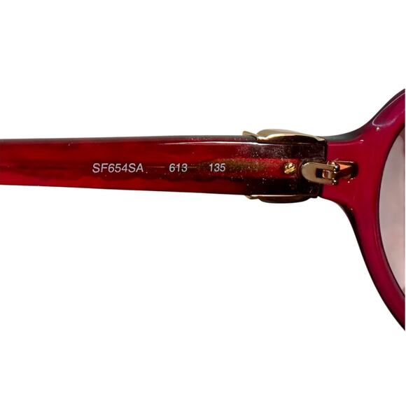 Salvatore Ferragamo SF654SA 613 Burgundy Oversized Sunglasses New w/ Case